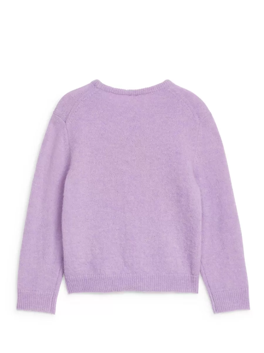 Store ARKET Intarsia Knitted Jumper Lilac