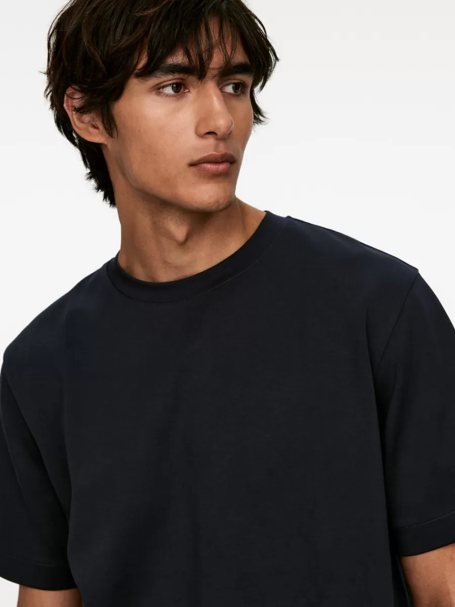 Store ARKET Interlock T-shirt Dark Blue