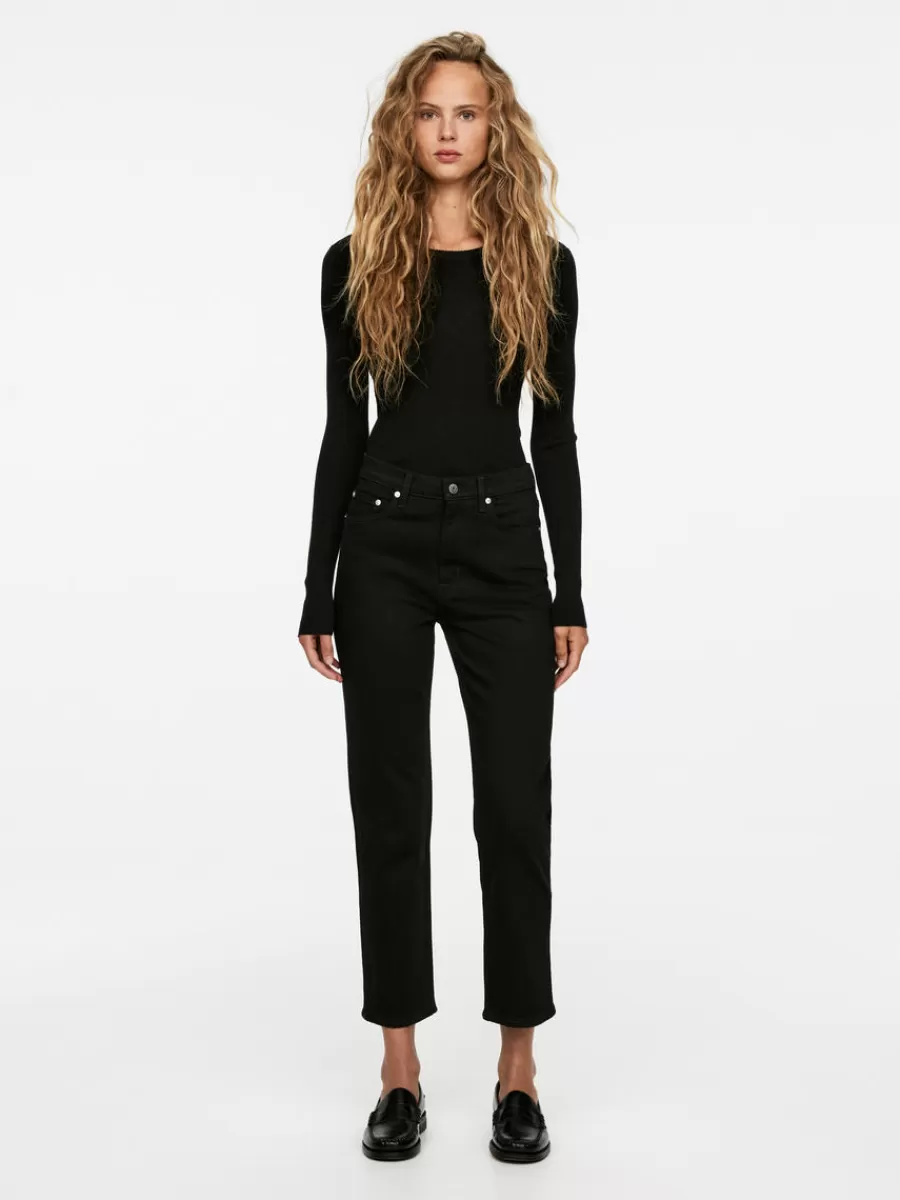 Best Sale ARKET JADE CROPPED Slim Stretch Jeans Black