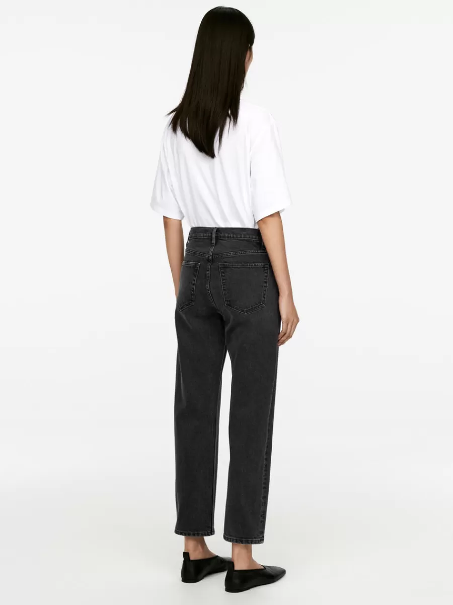 Cheap ARKET JADE CROPPED Slim Stretch Jeans Washed Black