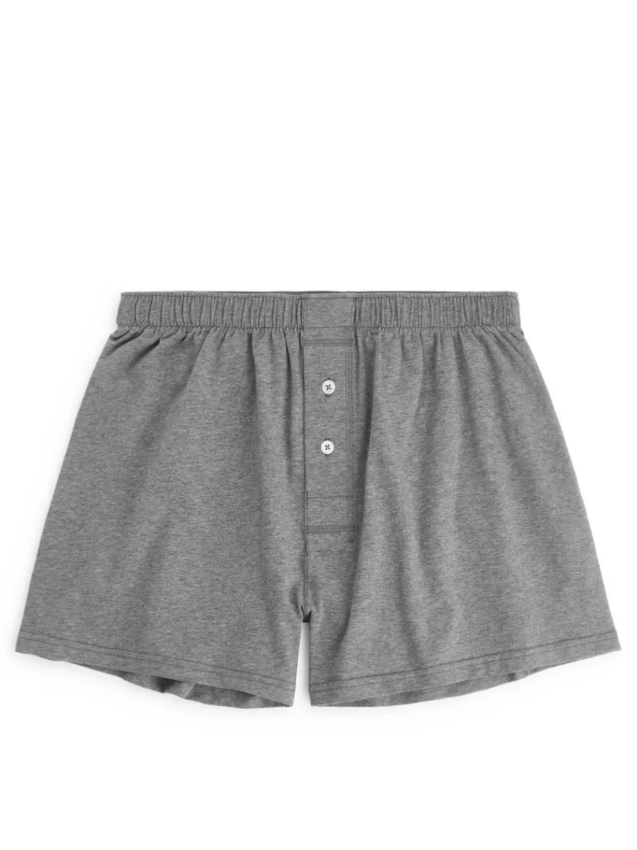 Fashion ARKET Jersey Boxers, Set Of 2 Grey