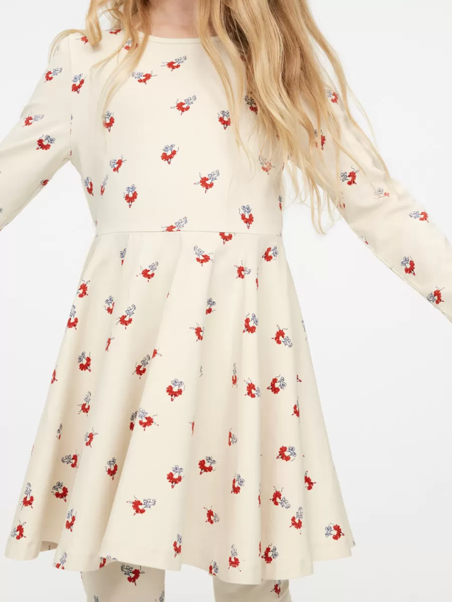 Online ARKET Jersey Dress Off White/Ballerinas