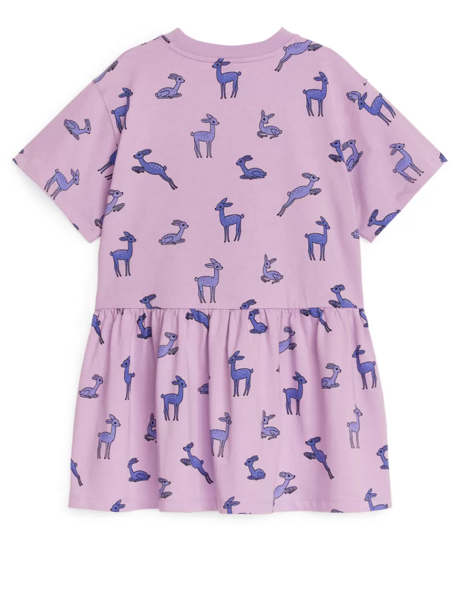 Clearance ARKET Jersey Frill Dress Lilac/Deer