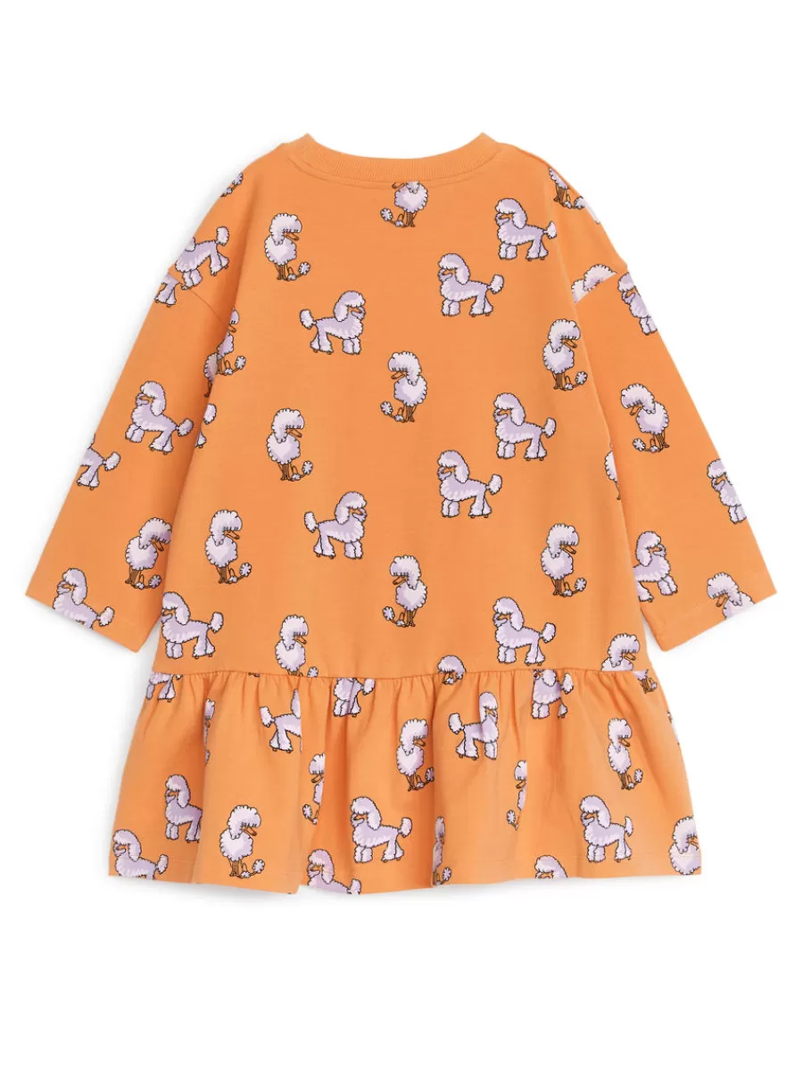 Clearance ARKET Jersey Frill Dress Orange