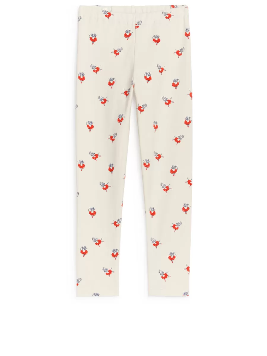 Cheap ARKET Jersey Leggings Off White/Ballerinas