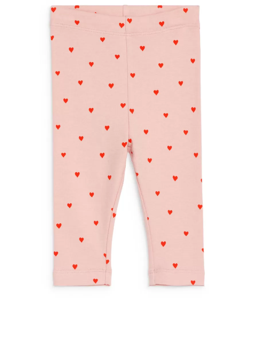Cheap ARKET Jersey Leggings Pink/Hearts