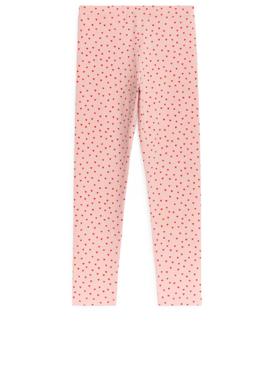 Hot ARKET Jersey Leggings Pink/Red Hearts