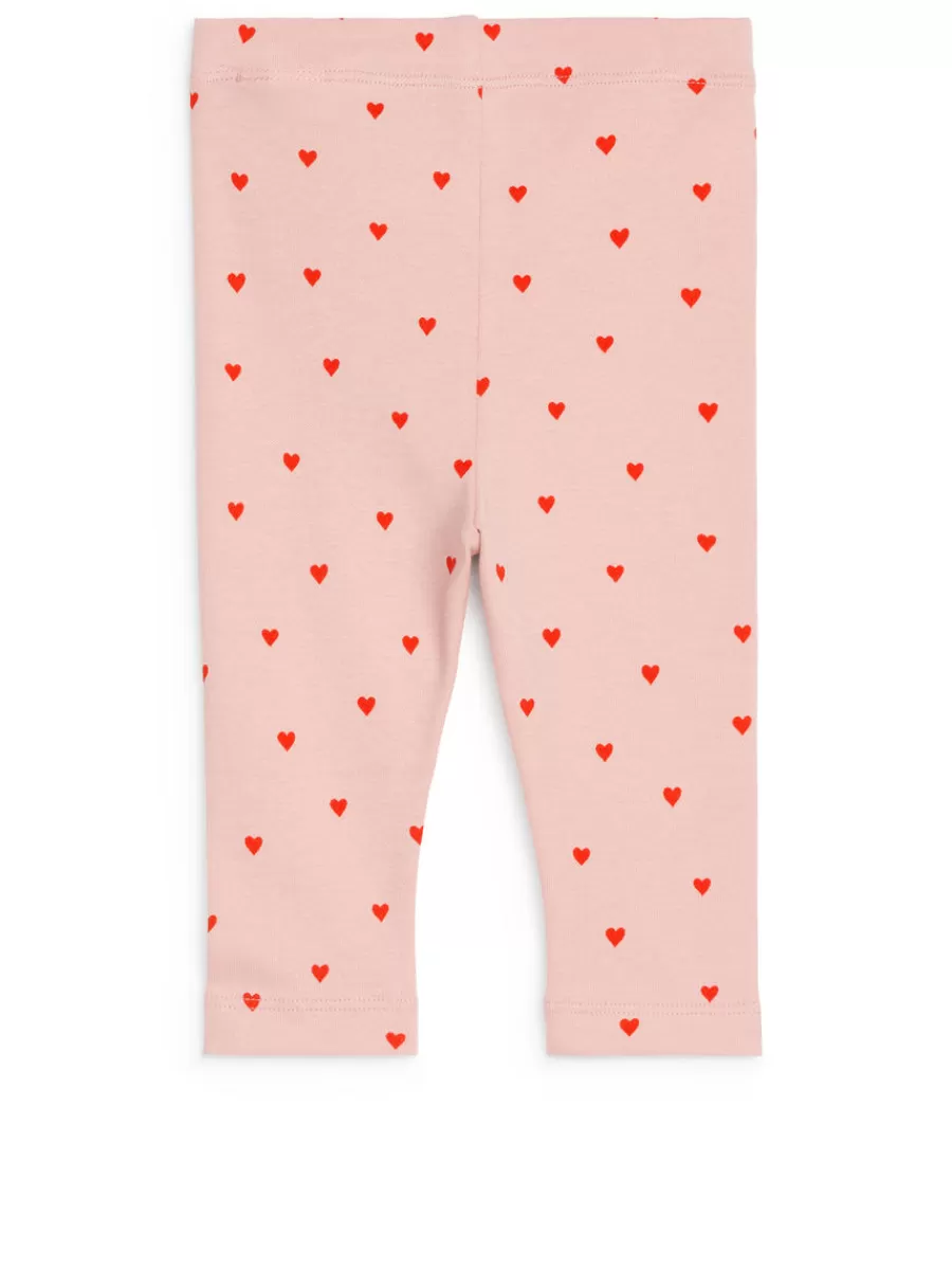 Cheap ARKET Jersey Leggings Pink/Hearts