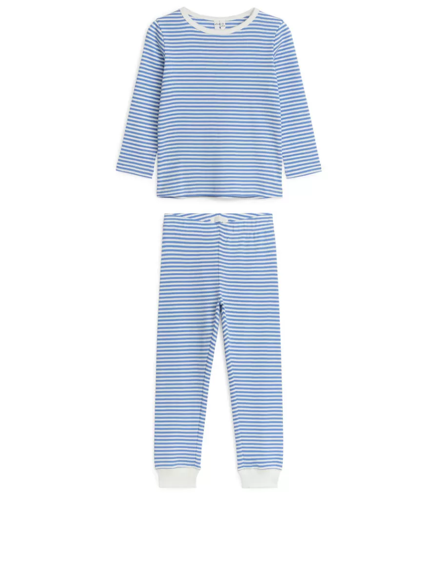 Flash Sale ARKET Jersey Pyjama Set Blue/White