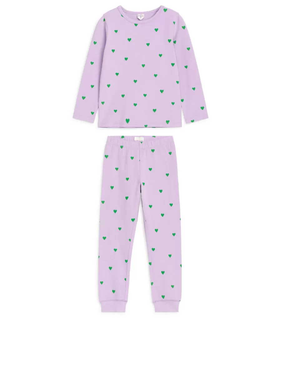 New ARKET Jersey Pyjama Set Lilac