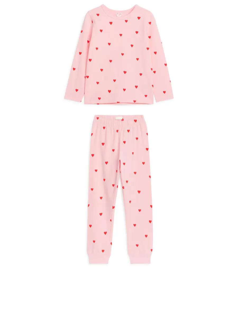 Discount ARKET Jersey Pyjama Set Pink/Red