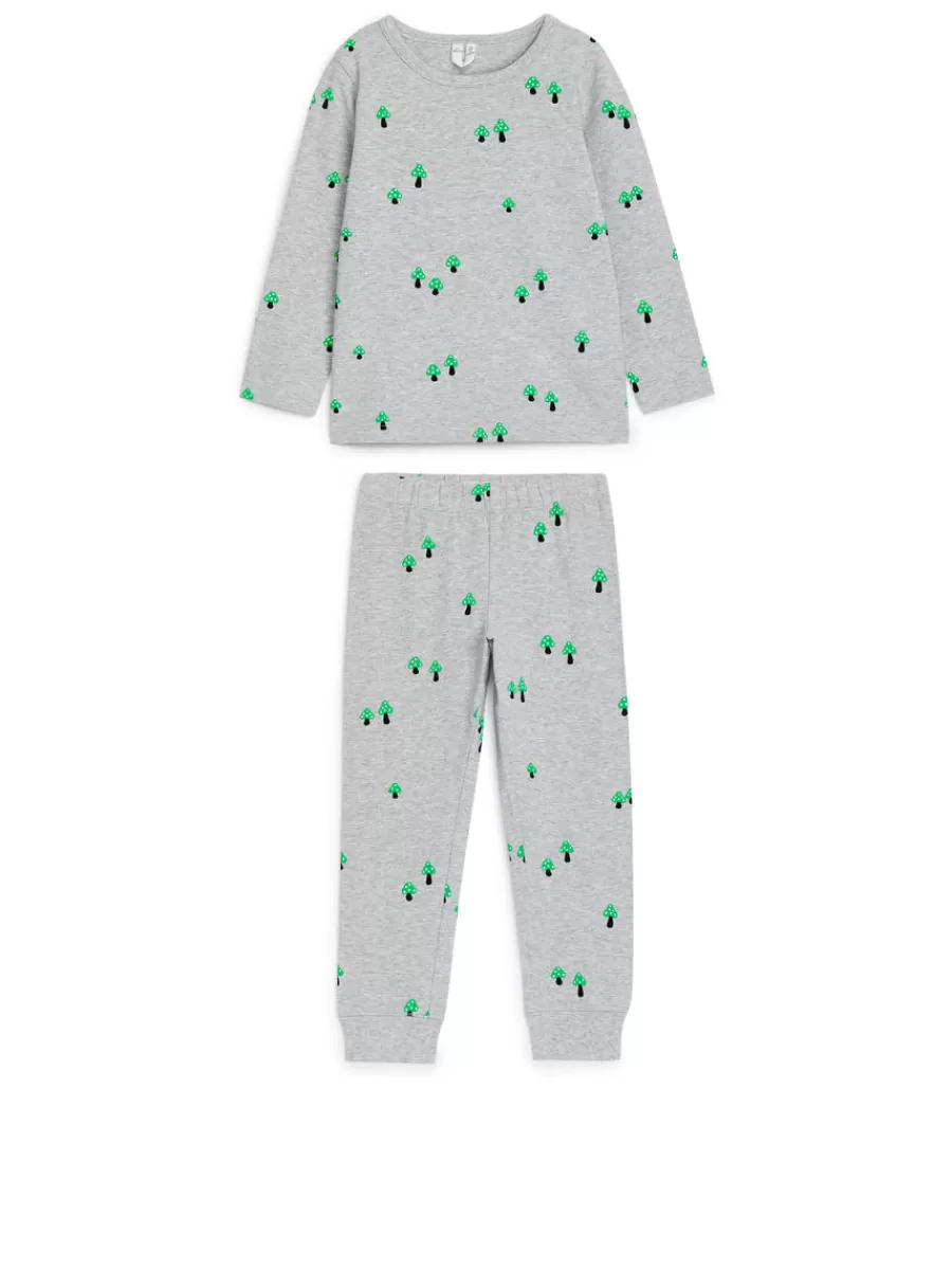 New ARKET Jersey Pyjama Set Grey