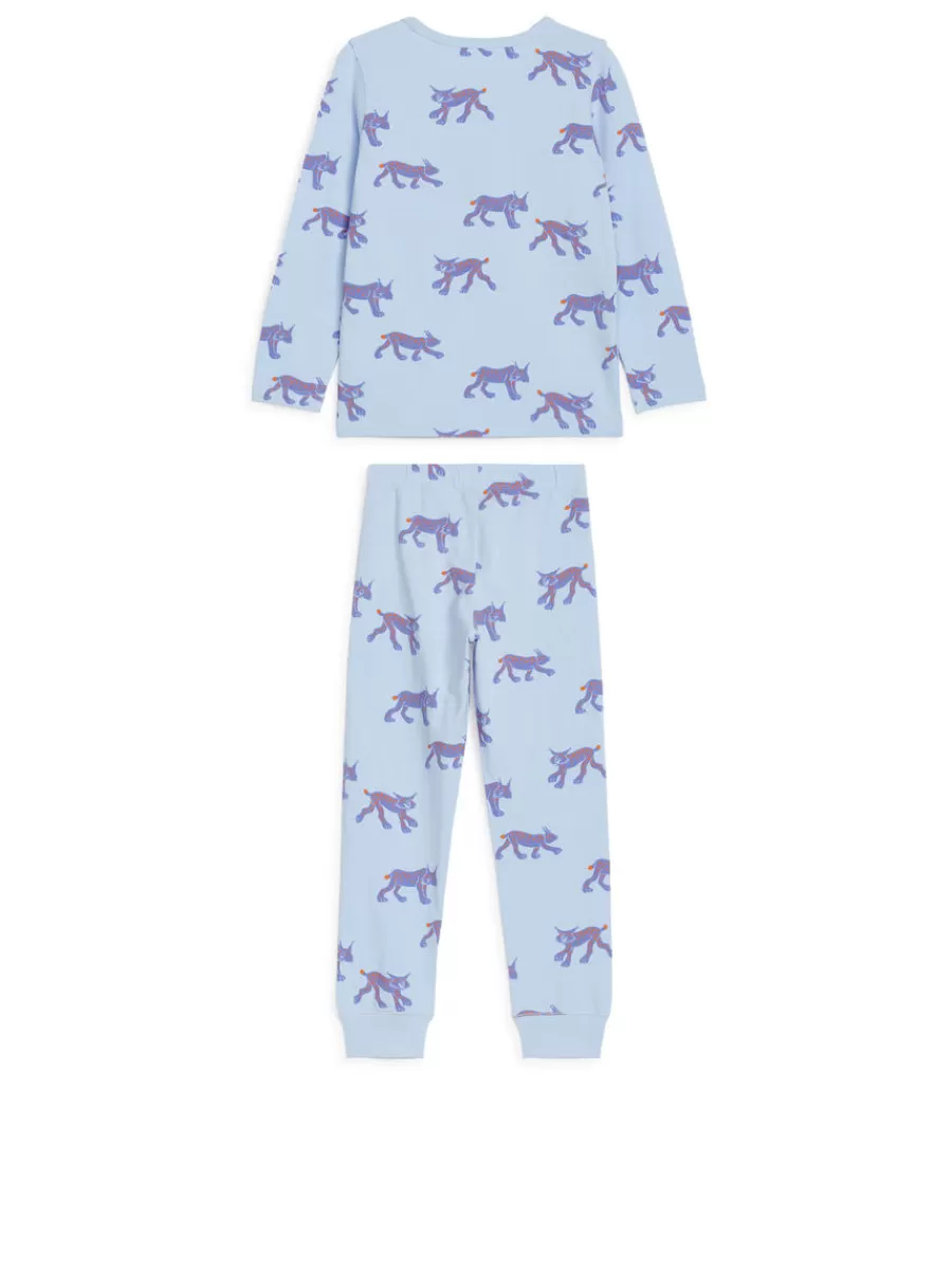 Store ARKET Jersey Pyjama Set Blue/White