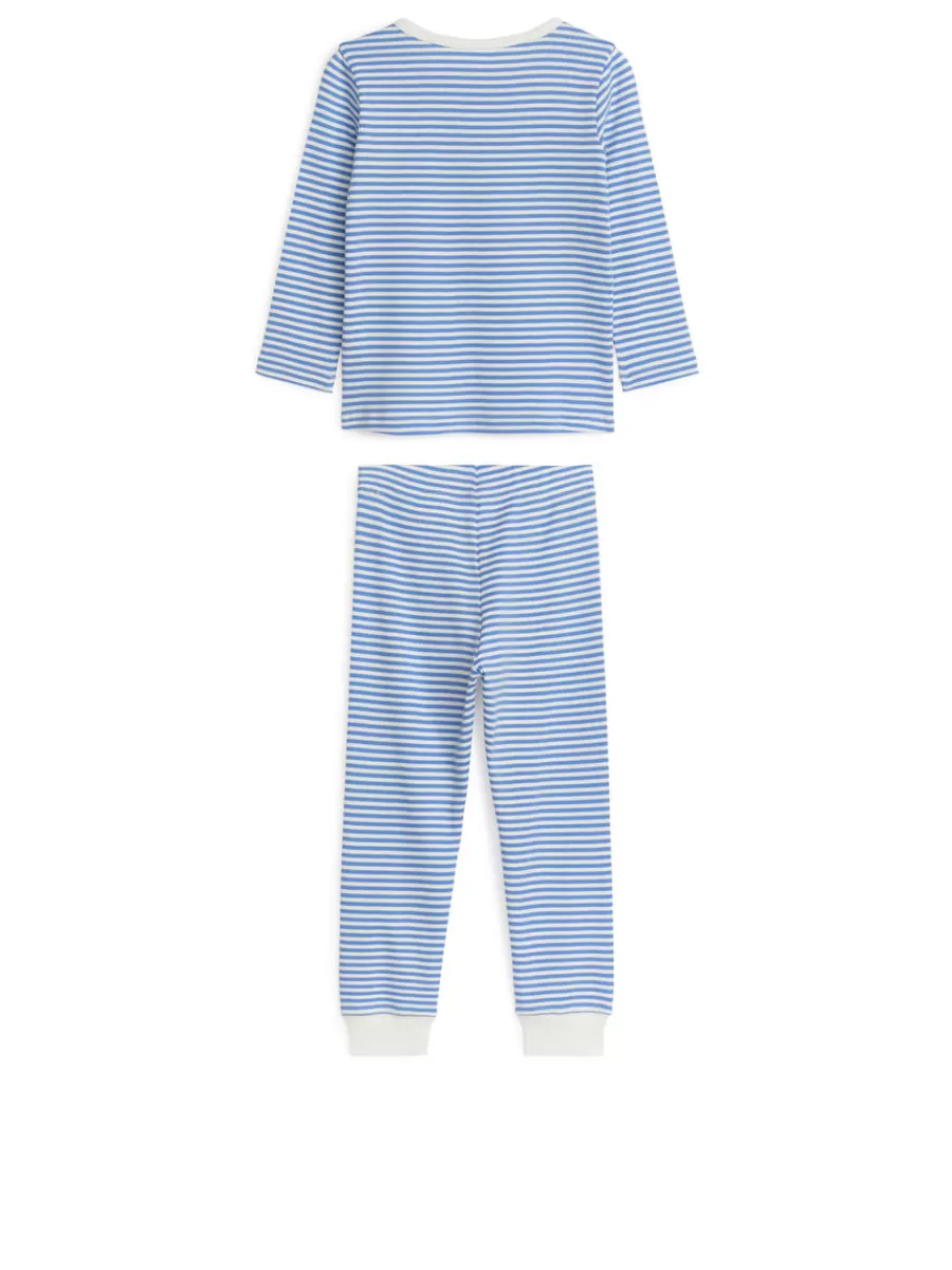Flash Sale ARKET Jersey Pyjama Set Blue/White