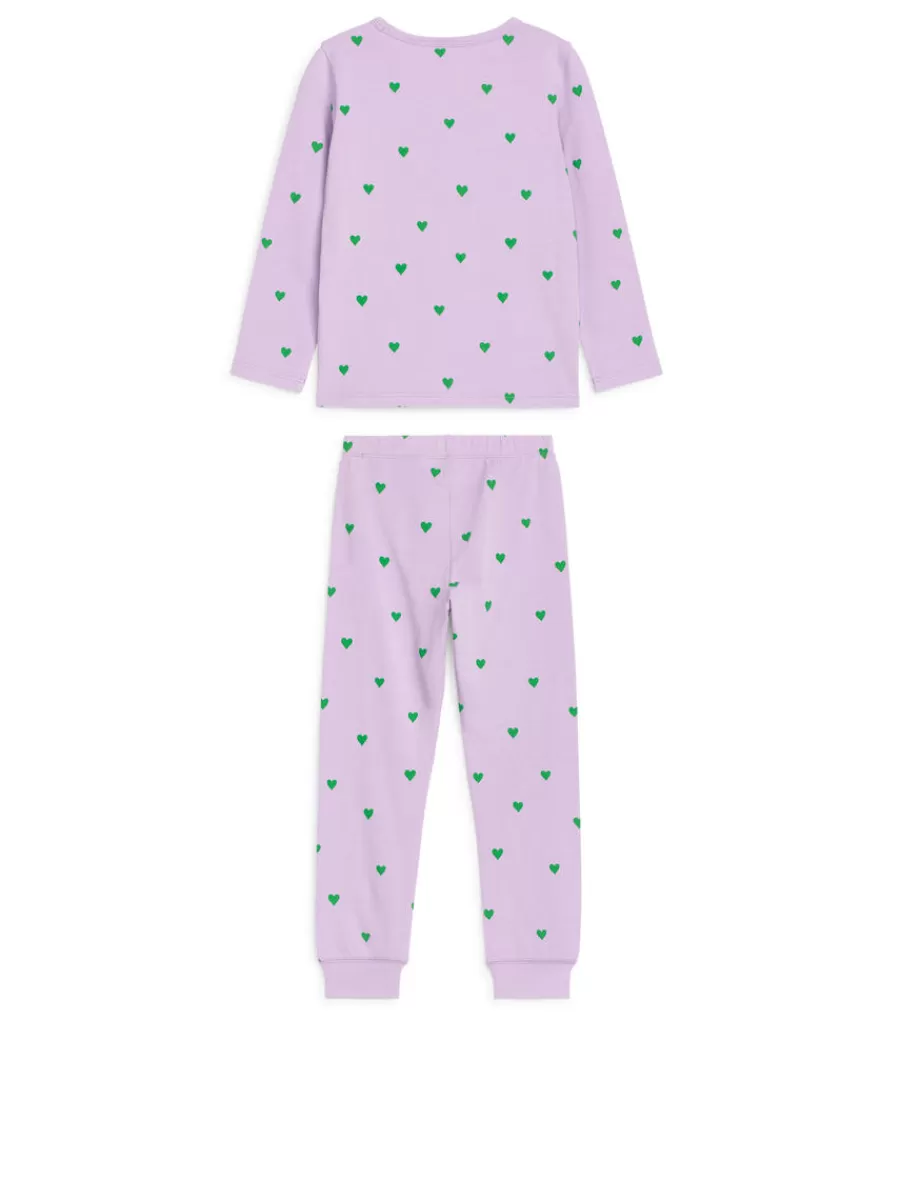 New ARKET Jersey Pyjama Set Lilac
