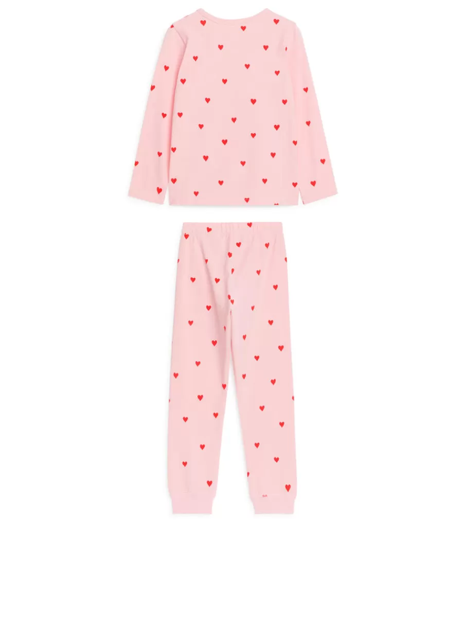 Discount ARKET Jersey Pyjama Set Pink/Red