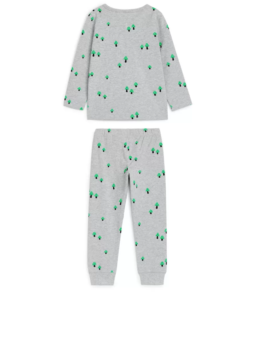 New ARKET Jersey Pyjama Set Grey