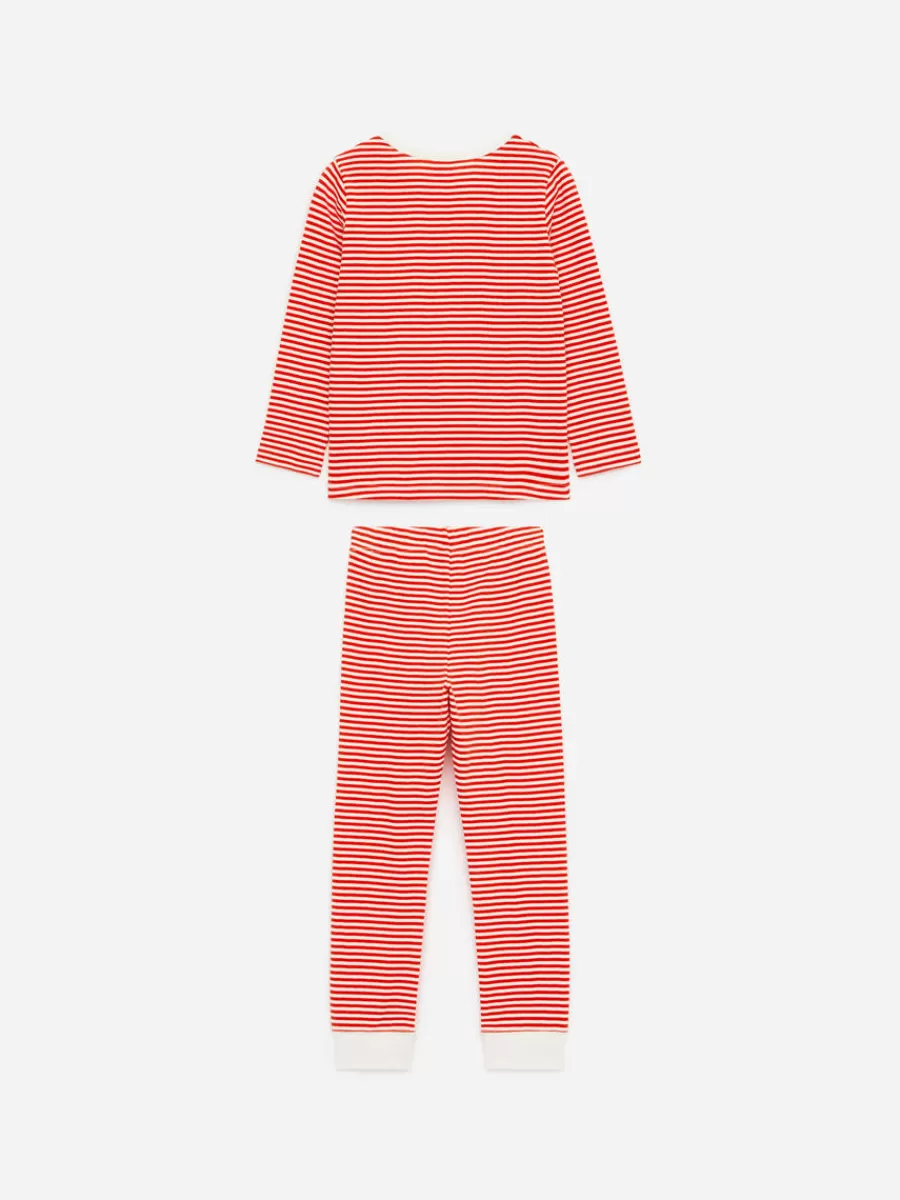 Sale ARKET Jersey Pyjama Set Red/Off White