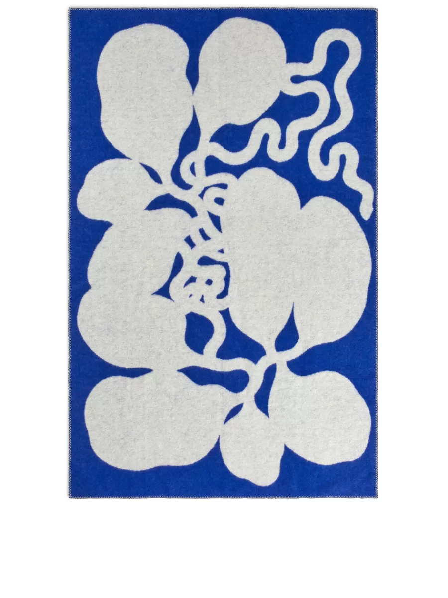 Flash Sale ARKET Klippan Wool Blanket White/Blue
