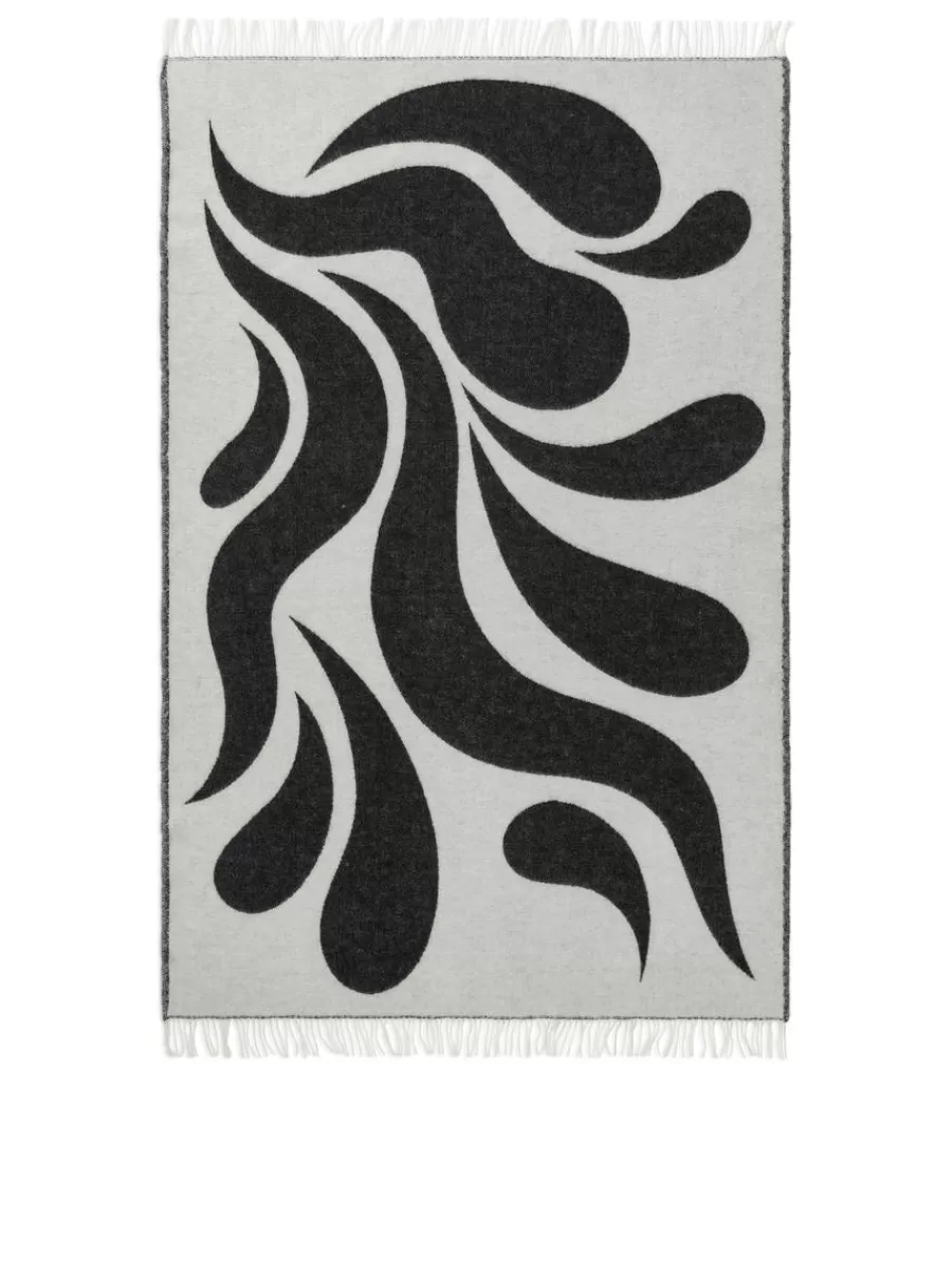Fashion ARKET Klippan Wool Blanket White/Black