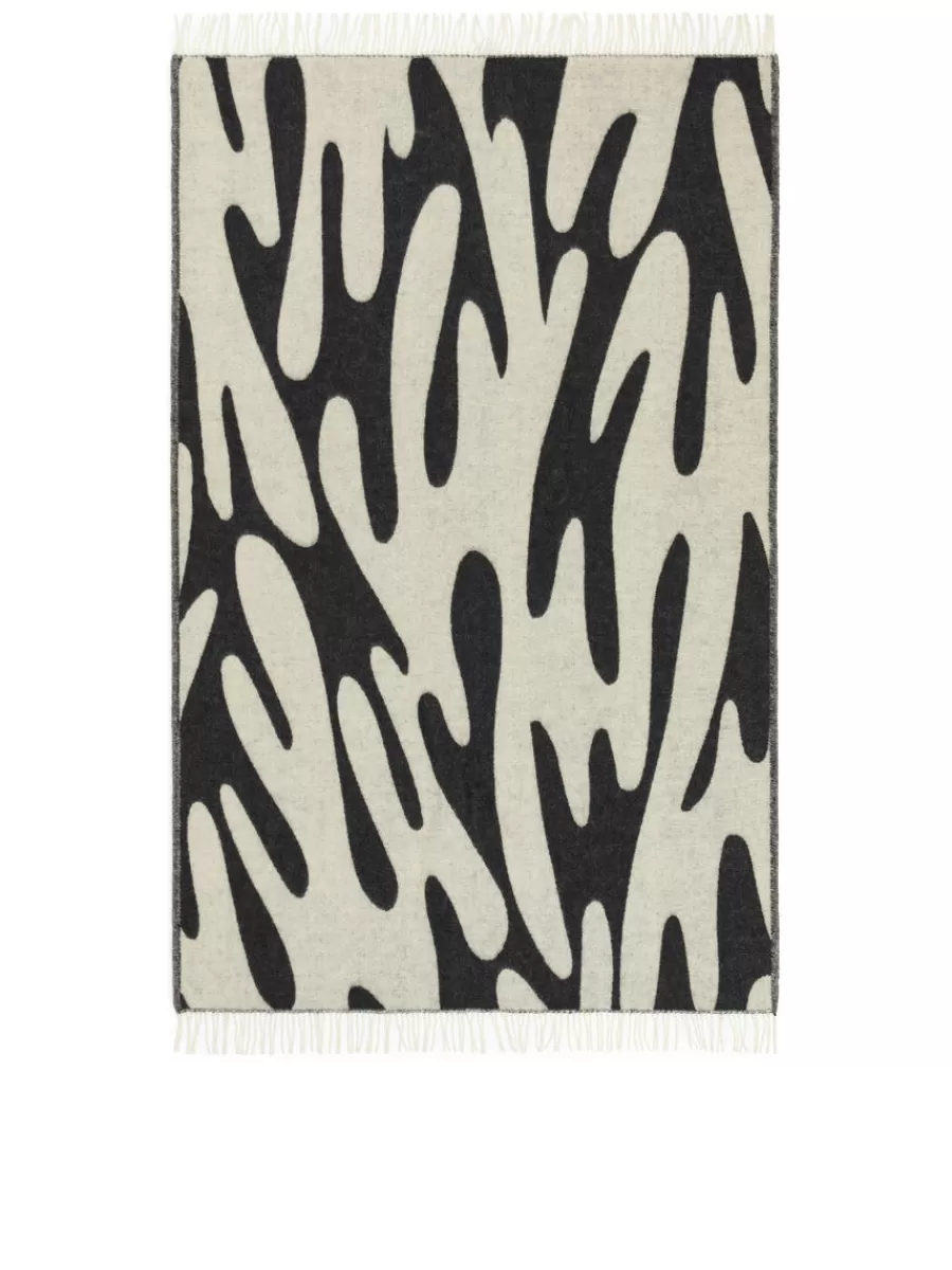 Outlet ARKET Klippan Wool Blanket White/Black