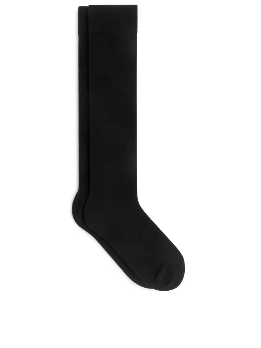 Flash Sale ARKET Knee-High Wool Socks Black