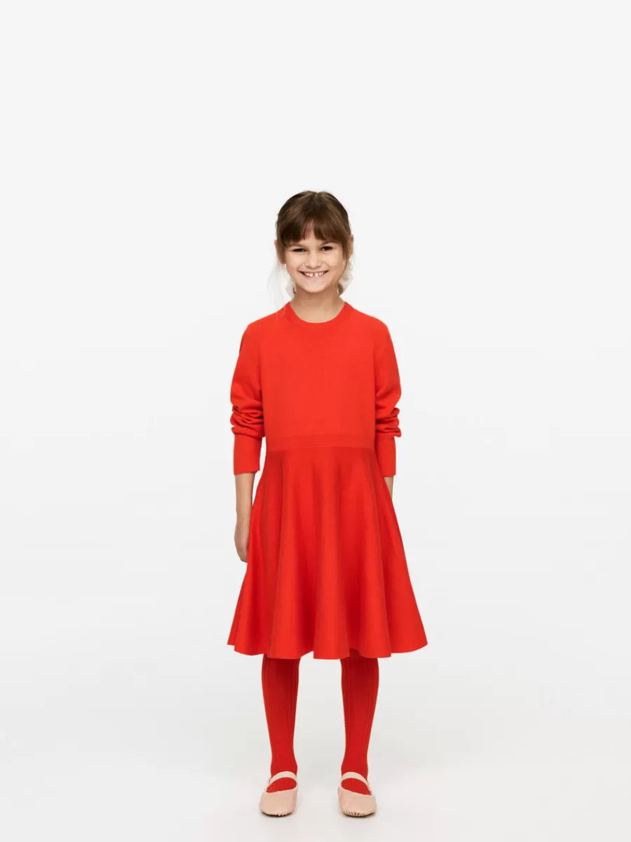 Fashion ARKET Knit Cotton-Wool Dress Bright Red
