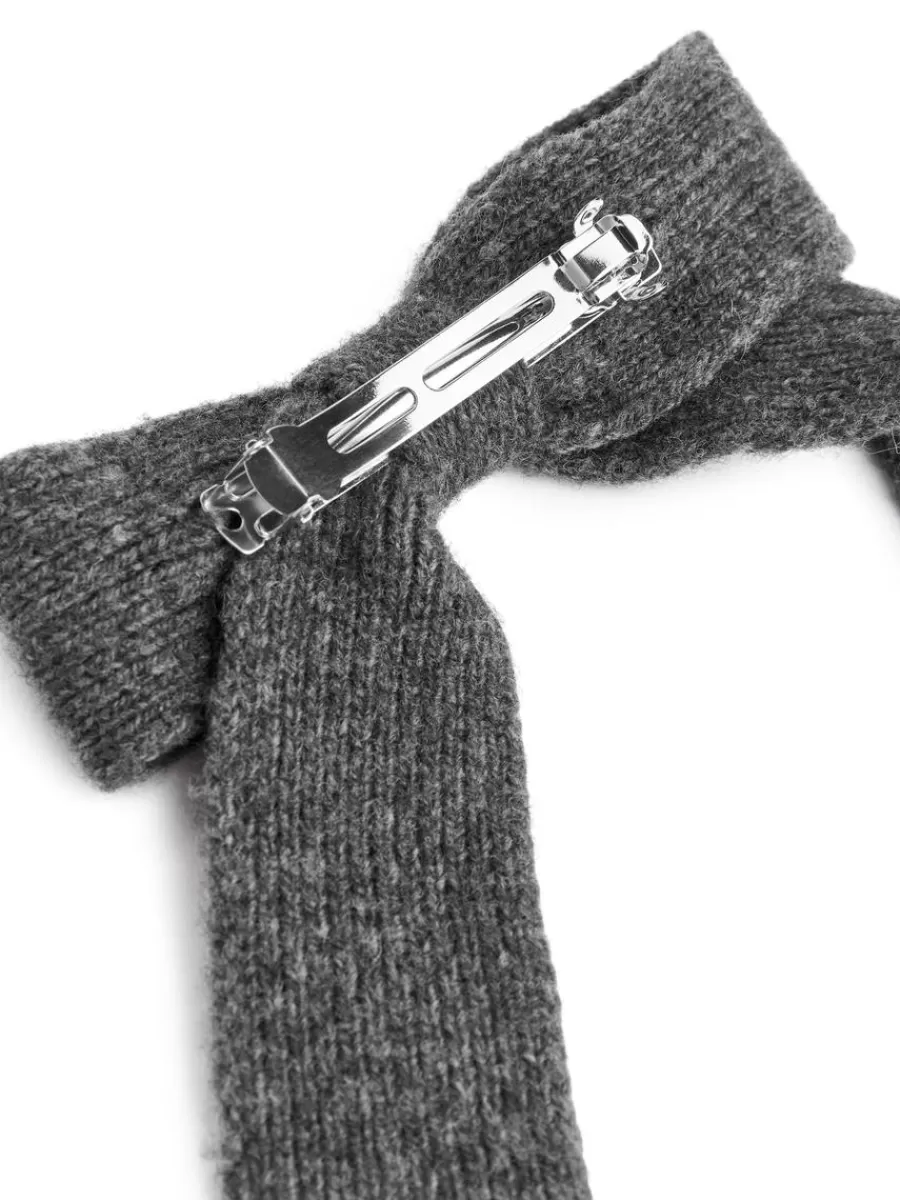 Sale ARKET Knitted Bow Dark Grey Melange