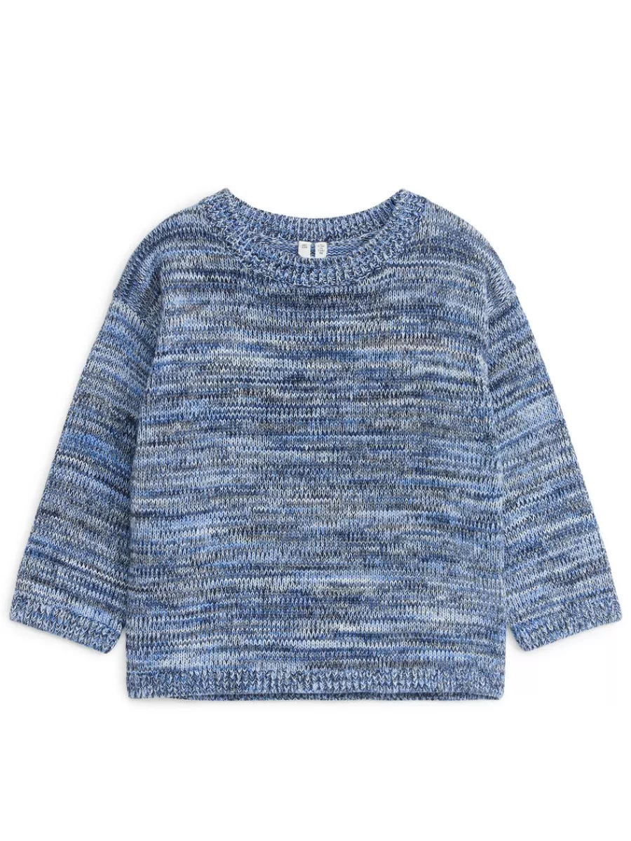 Flash Sale ARKET Knitted Cotton Jumper Blue