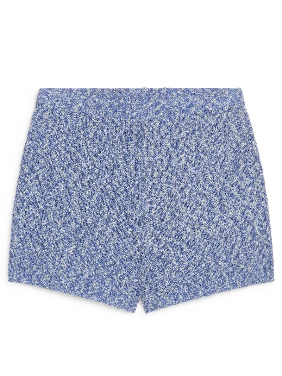 Best Sale ARKET Knitted Shorts Blue Melange