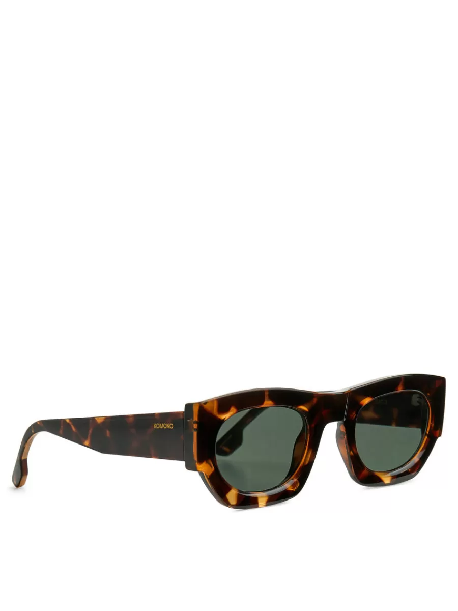 Shop ARKET KOMONO Alpha Sunglasses Brown/Tortoise