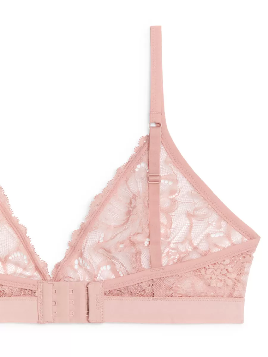 Cheap ARKET Lace Bra Dusty Pink