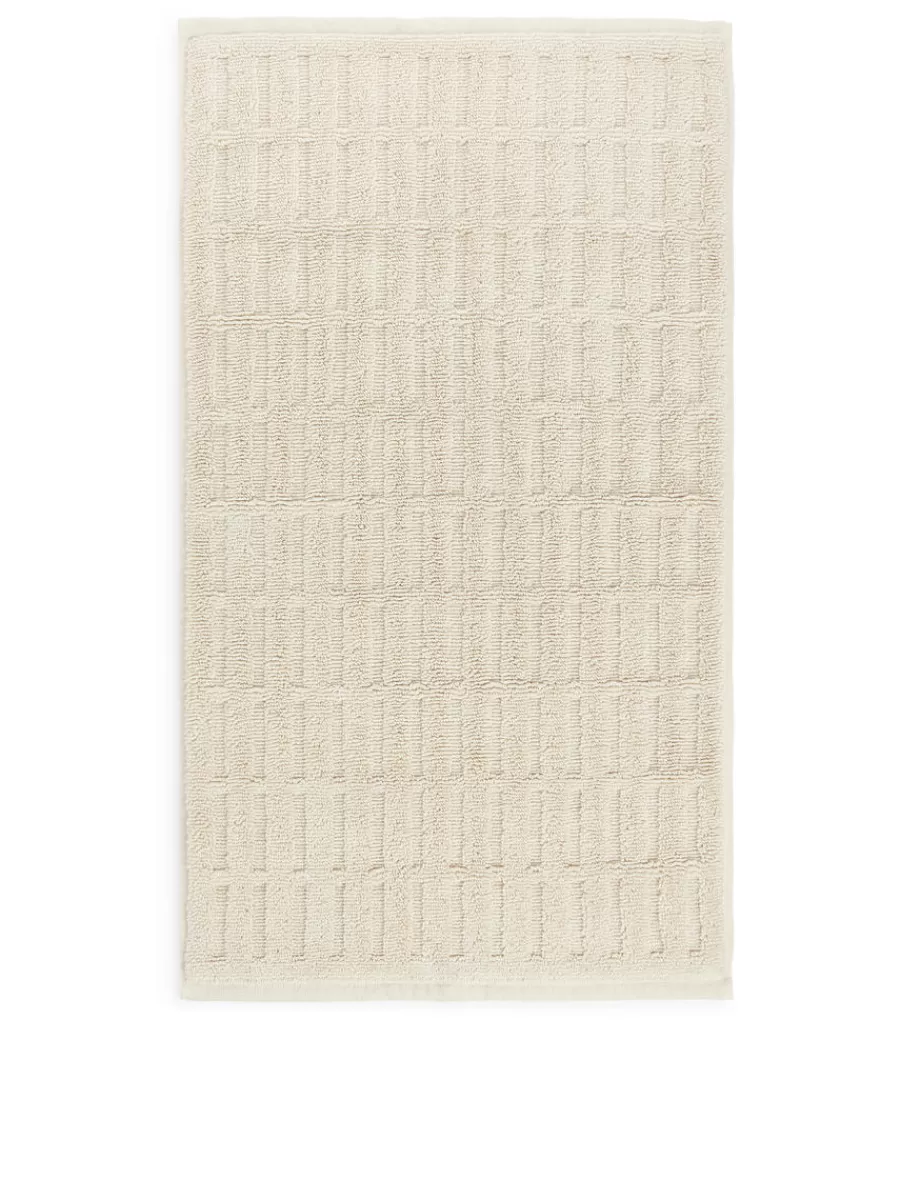New ARKET Large Cotton Bath Mat Beige