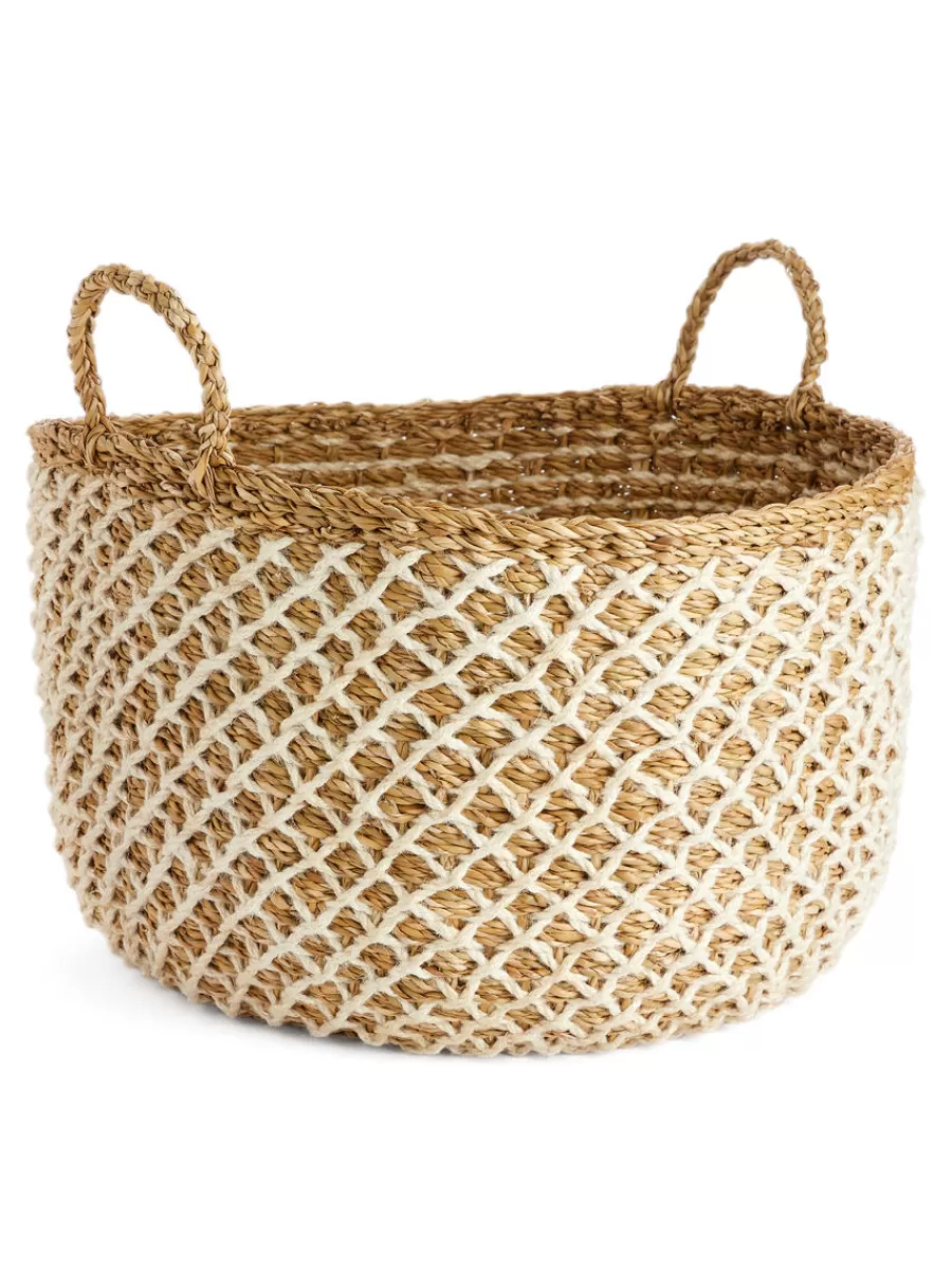 Sale ARKET Large Storage Basket Beige/Off White