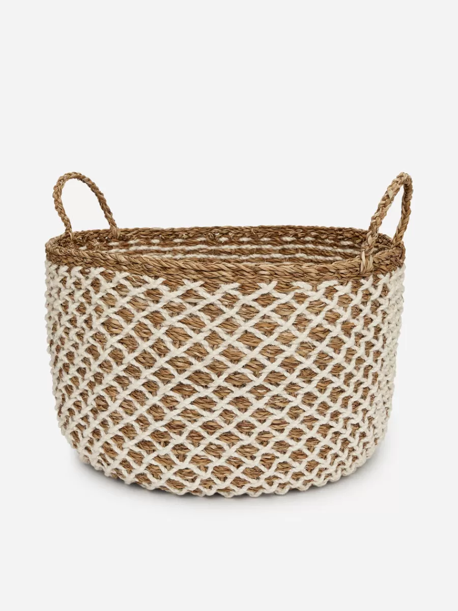Sale ARKET Large Storage Basket Beige/Off White