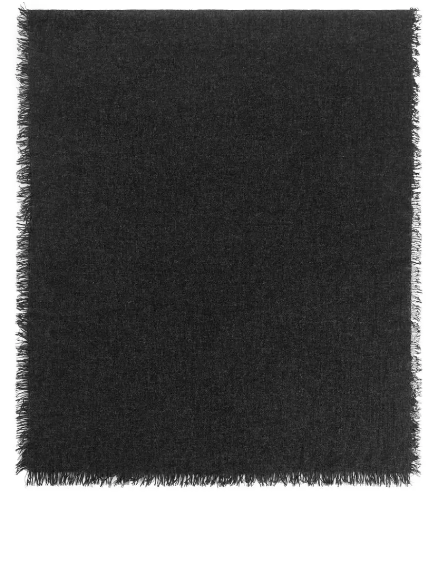 Cheap ARKET Light Wool Scarf Dark Grey