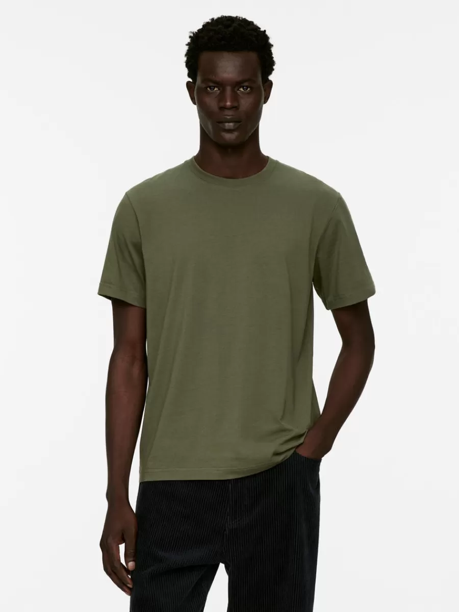 Clearance ARKET Lightweight T-Shirt Khaki Green