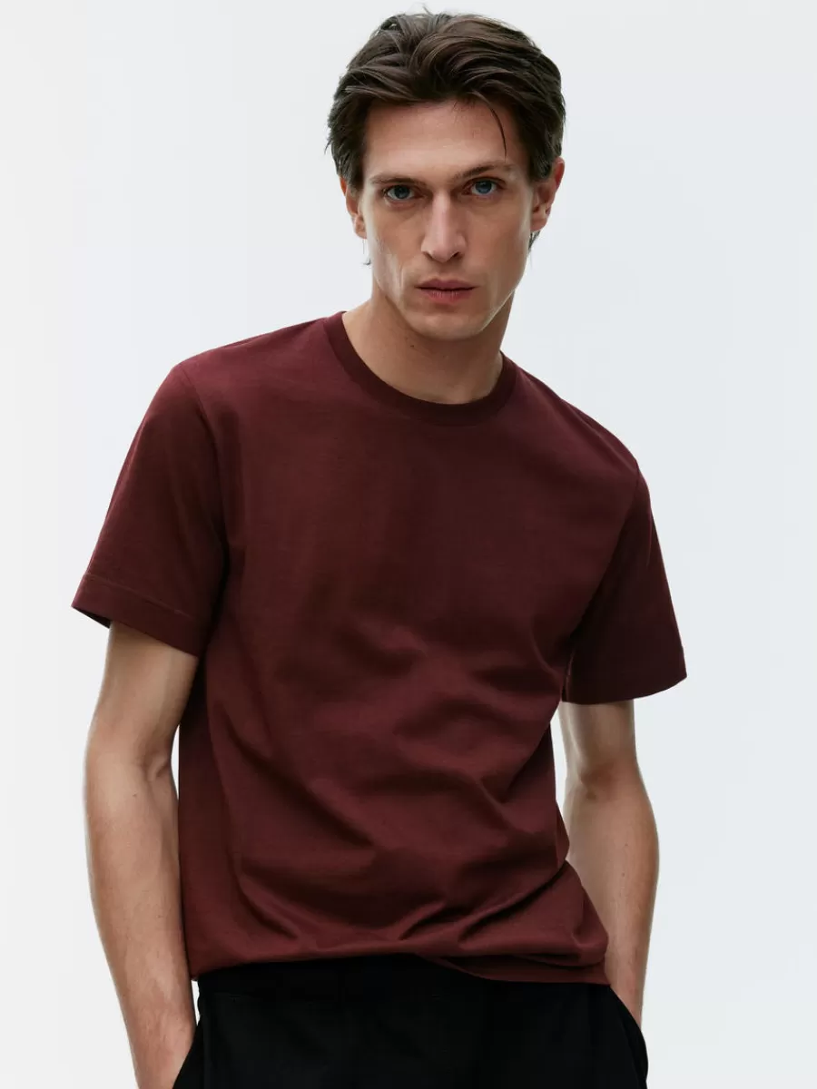 Best ARKET Lightweight T-Shirt Dark Red