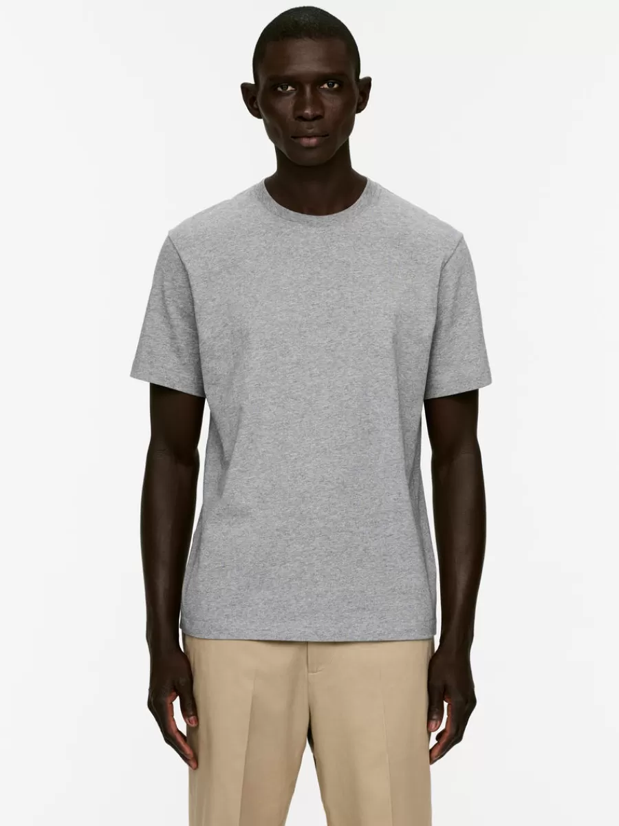 Cheap ARKET Lightweight T-Shirt Grey Melange