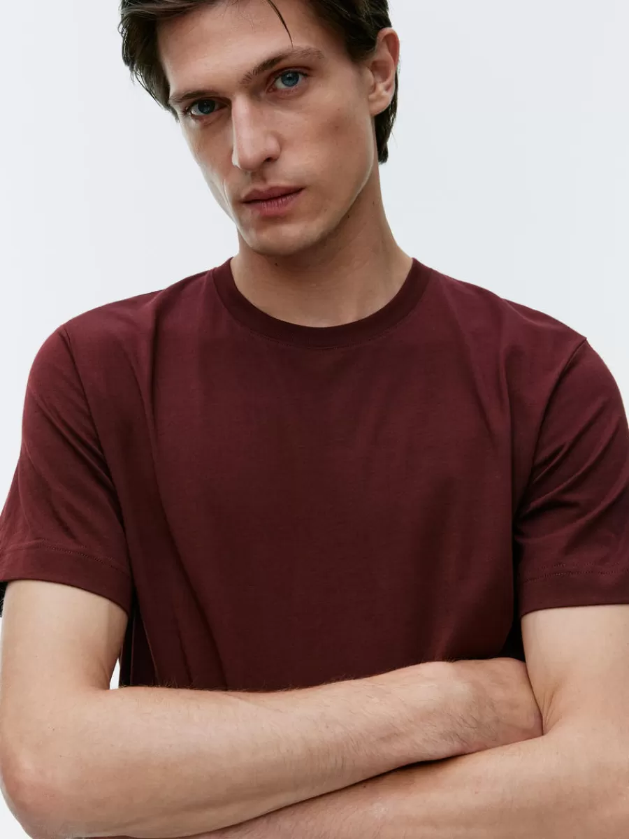 Best ARKET Lightweight T-Shirt Dark Red