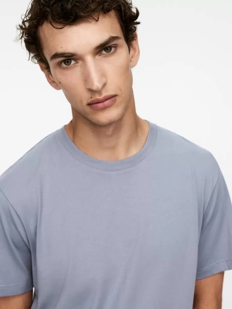 New ARKET Lightweight T-Shirt Dusty Blue