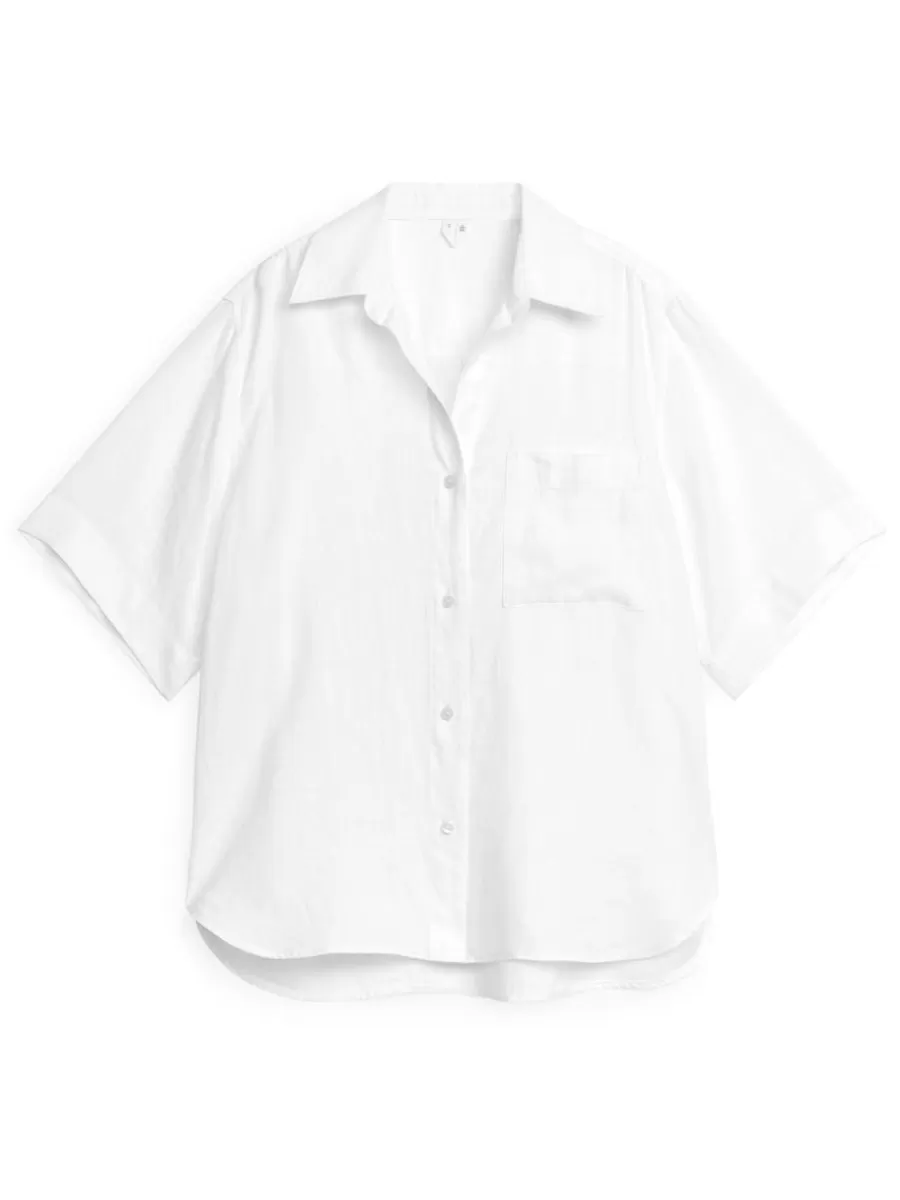Best Sale ARKET Linen Resort Shirt White