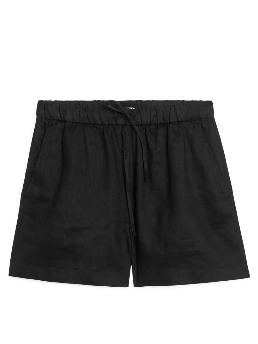 Store ARKET Linen Shorts Black