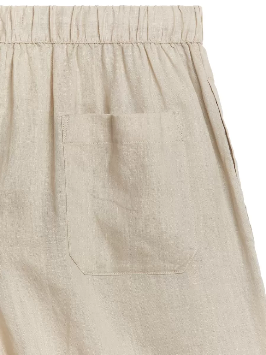 Shop ARKET Linen Shorts Beige