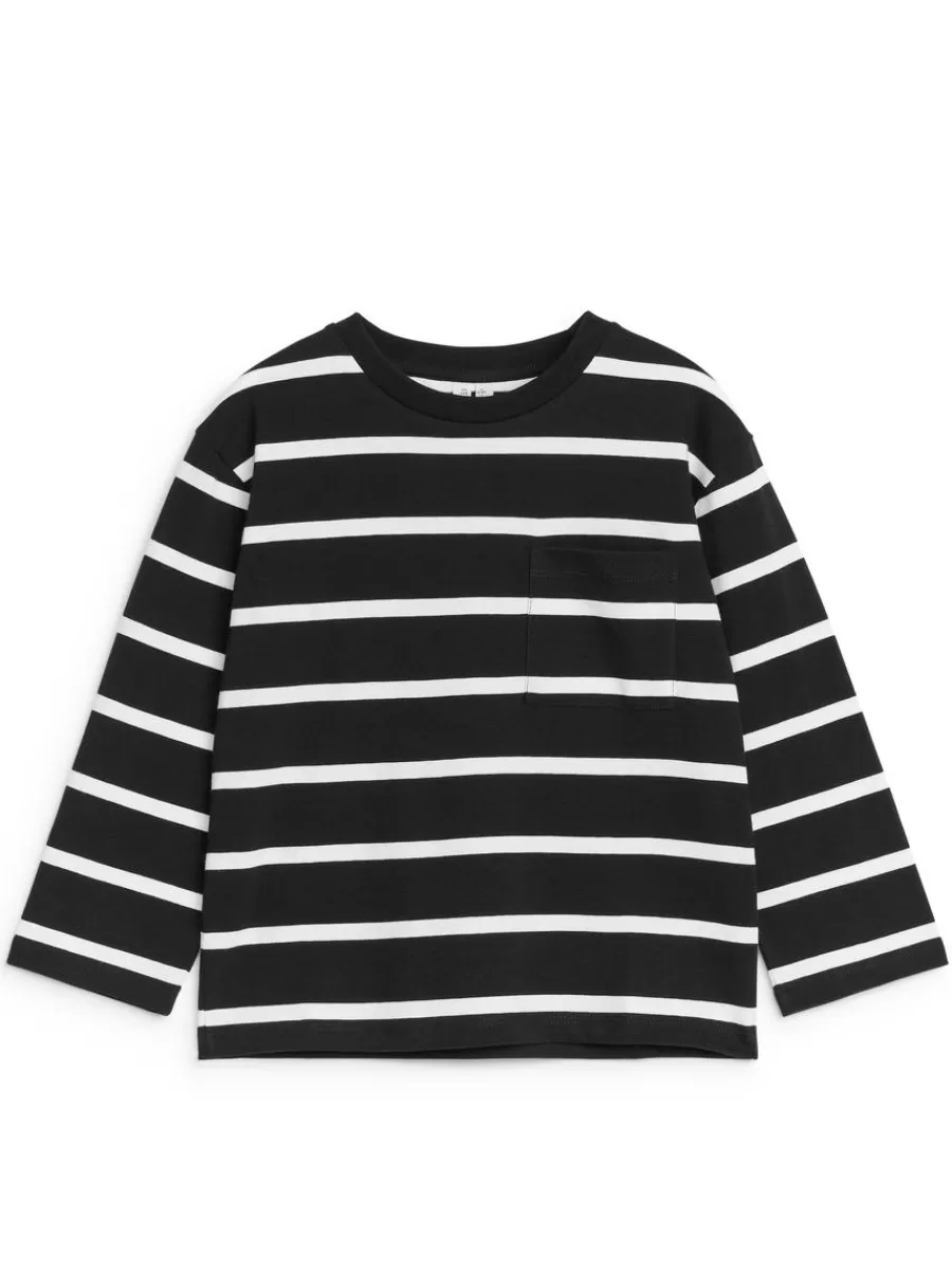 Cheap ARKET Long Sleeve T-Shirt Black/White