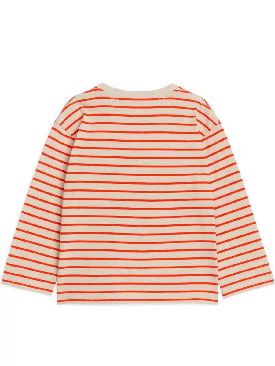 Online ARKET Long Sleeve T-Shirt Beige/Red