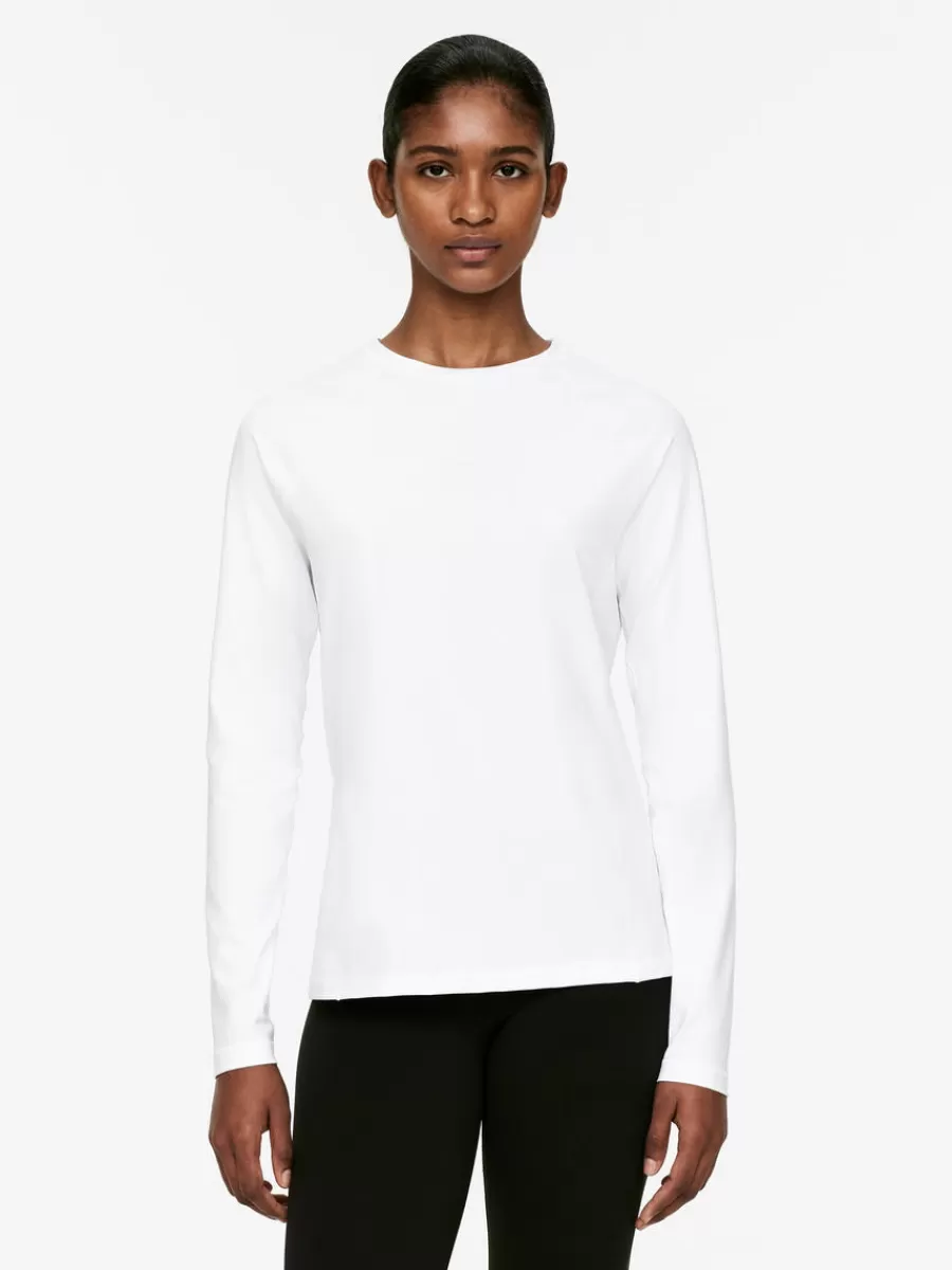 Online ARKET Long-Sleeve Active Top White