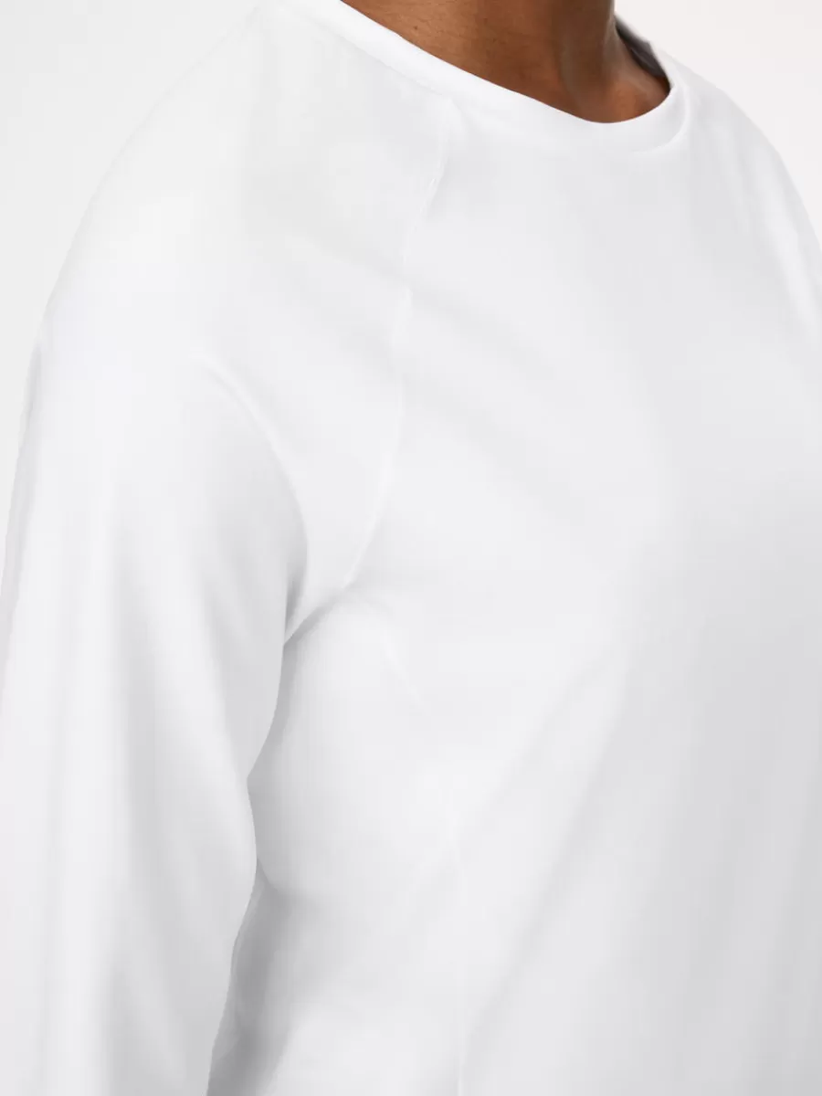 Online ARKET Long-Sleeve Active Top White