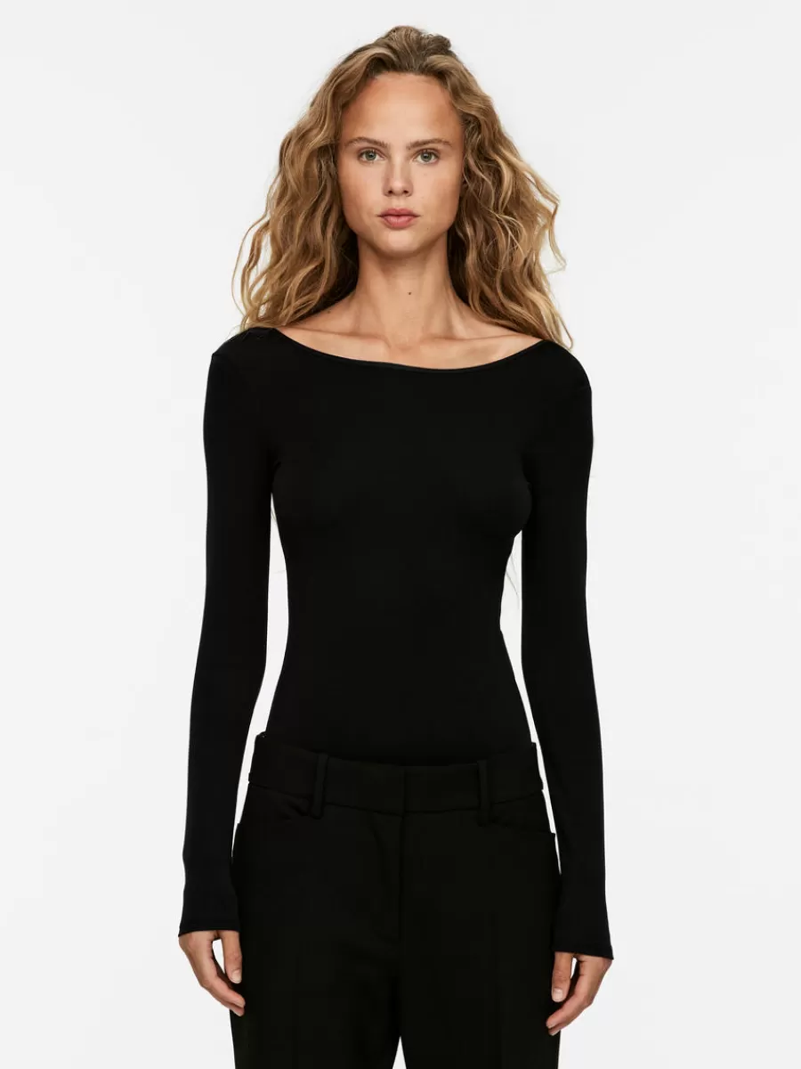 Store ARKET Long-Sleeve Bodysuit Black
