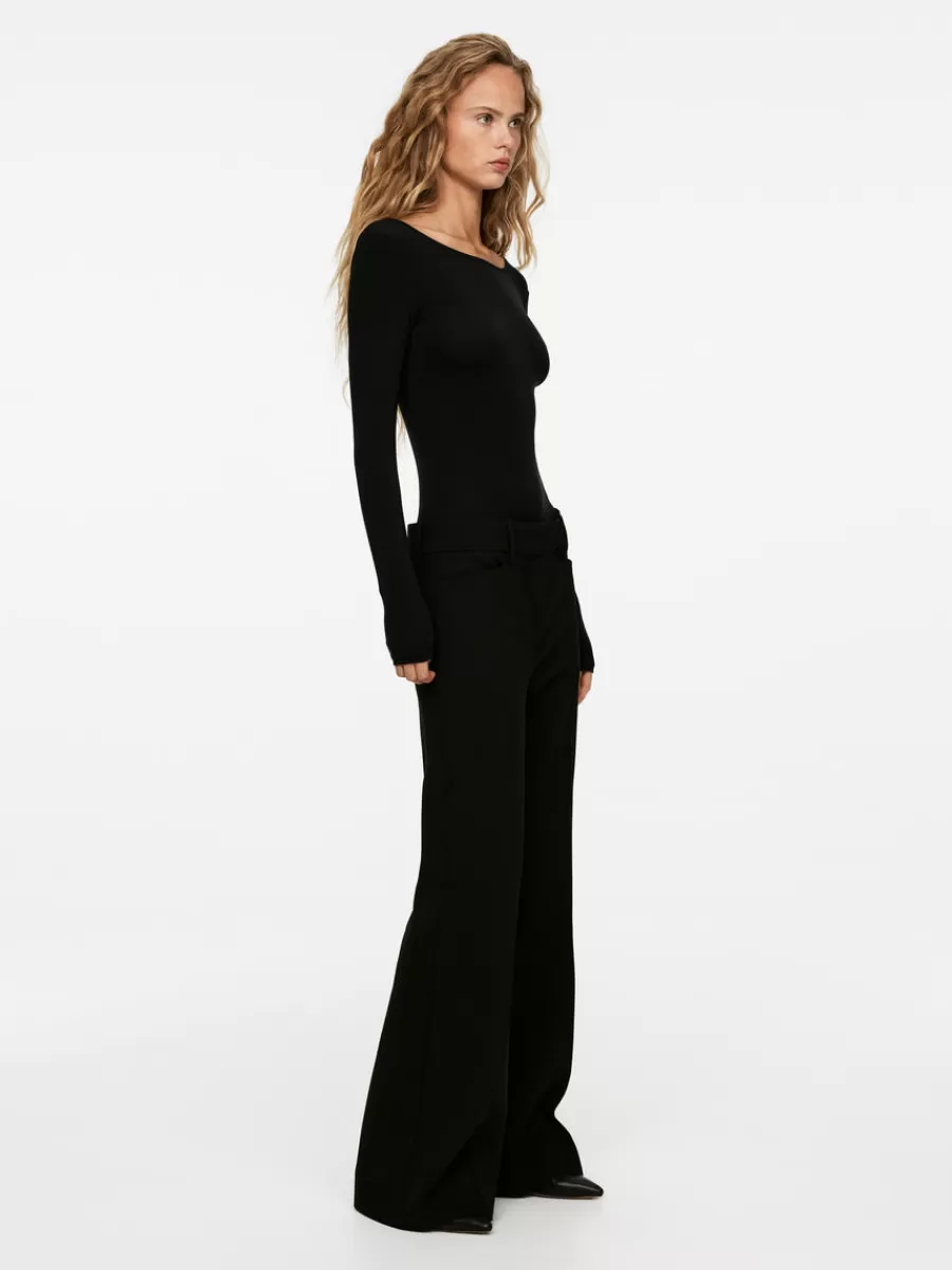 Store ARKET Long-Sleeve Bodysuit Black